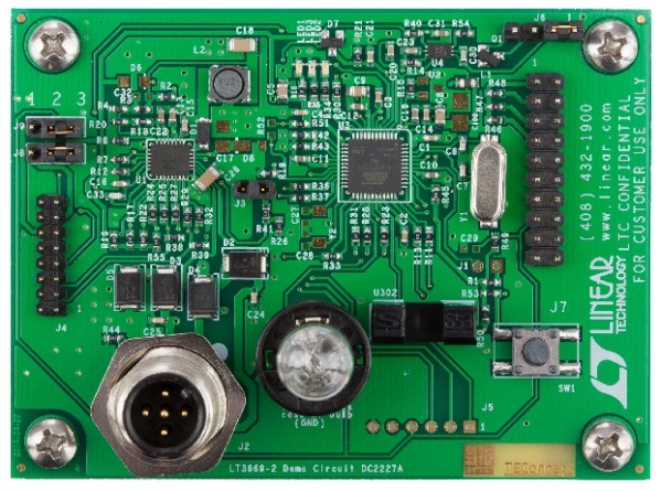 Nahaufnahme eines IO-Link Device Demo Boards